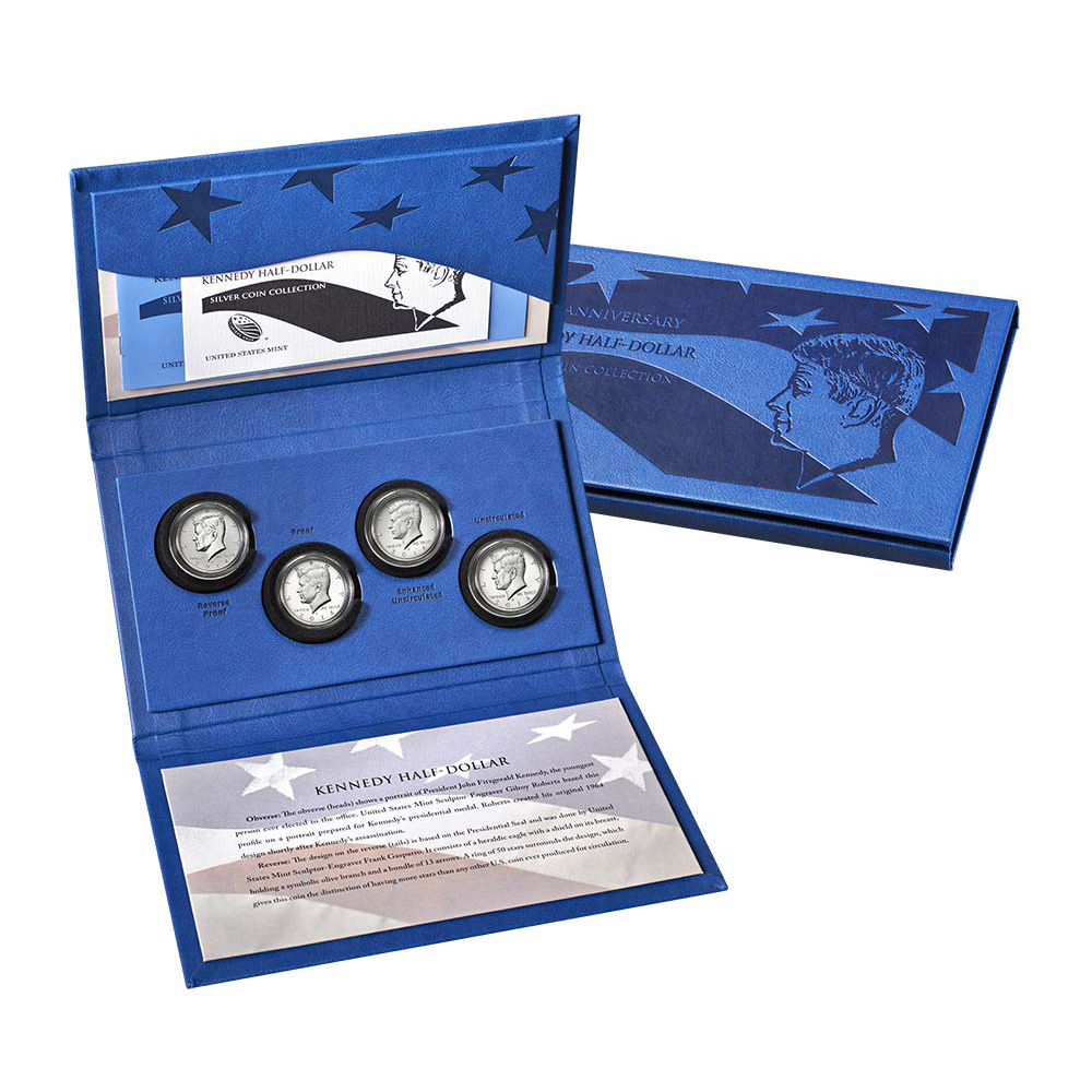 2014 50th Anniversary Kennedy Half-Dollar Silver Four-Coin Set (K13) | eBay