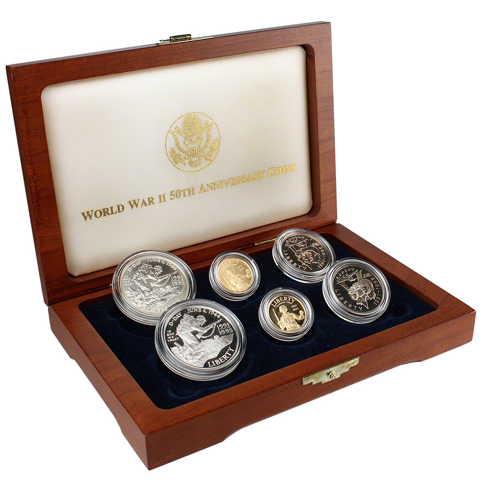 1993 US World War II 50th Anniversary 6-Coin Commemorative Set | eBay