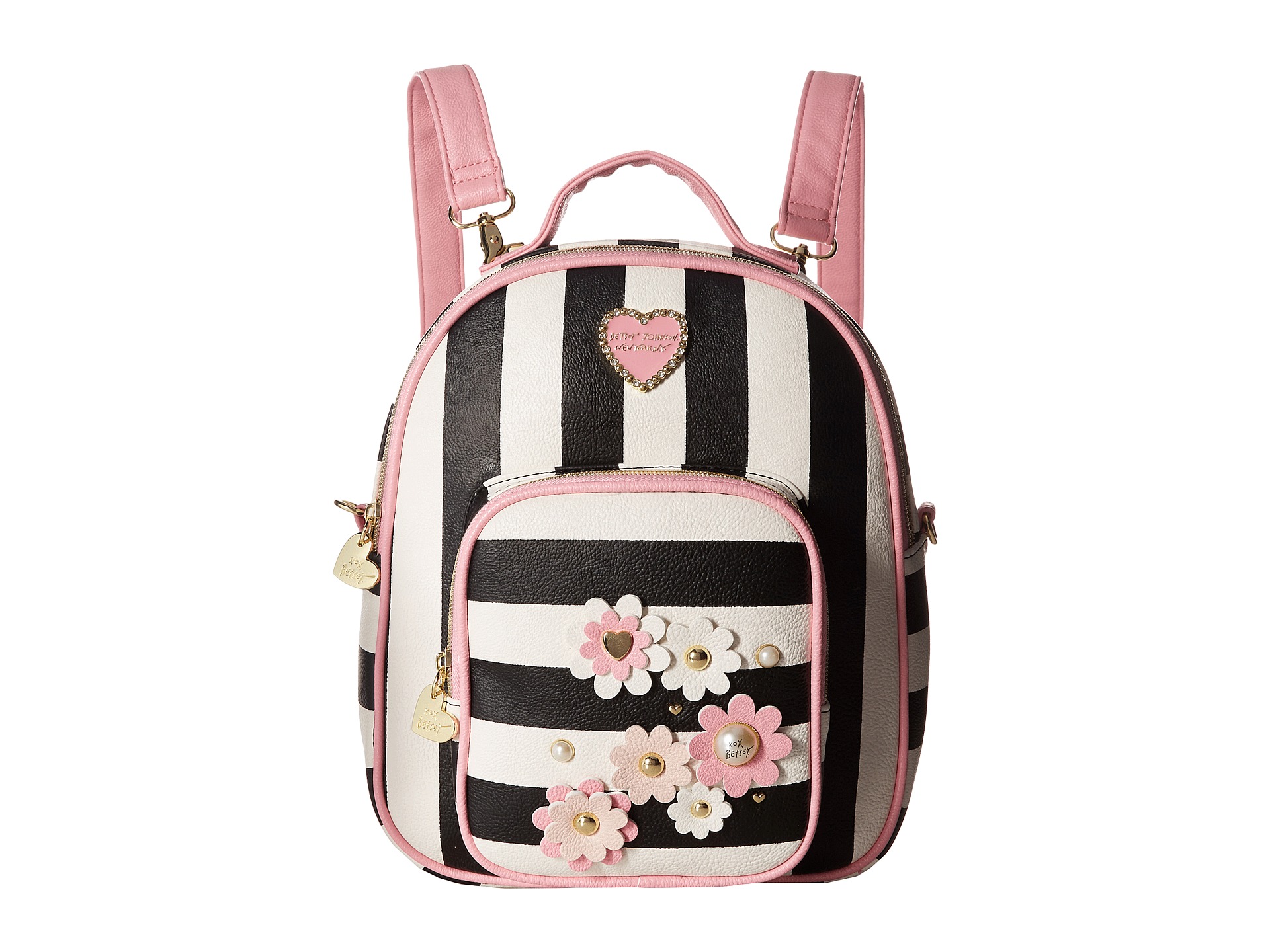 Betsey Johnson Mini Convertible Backpack Stripe EBay   BB17130 ST 